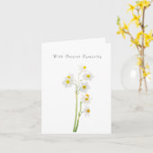 witte narcissen denken aan je sympathie kaart (Gele Bloem)