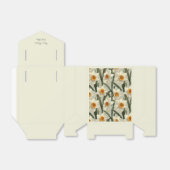 Witte Narcissus Bloom Spring Pattern Bedankdoosjes (Uitgevouwen)