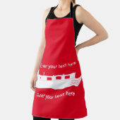 Witte Narrowboat met tekst All-Over Print Schort (Insitu)