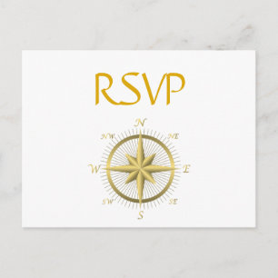 Witte Nautilus Huwelijks RSVP-briefkaarten Uitnodiging Briefkaart