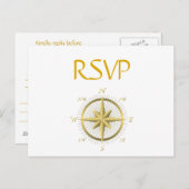 Witte Nautilus Huwelijks RSVP-briefkaarten Uitnodiging Briefkaart (Voorkant / Achterkant)