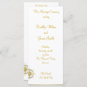 Witte Nautilus Huwelijksceremonie Programma's Kaar (Voorkant / Achterkant)