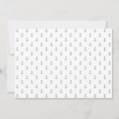 Witte Nautilus Monogram Foto Save the Date (Achterkant)