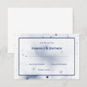 Witte Navy Stars Ontwerp RSVP Kaartje (Voorkant / Achterkant)
