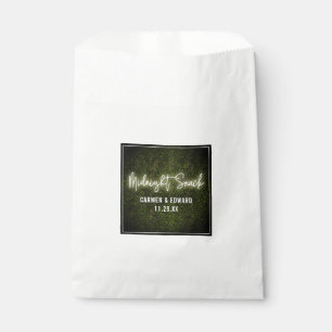 Witte Neon Boxwood Midnight Snack Bruiloft Bedankzakje