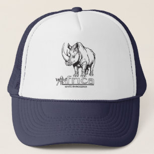 Witte neushoorn of rhino. Wild Africa Trucker Pet