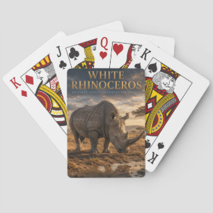 Witte Neushoorn Savanne DIEREN Pokerkaarten
