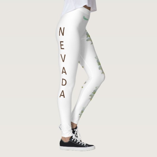 Witte Nevada State Flower Saguaro Cactus Leggings (Rechts)