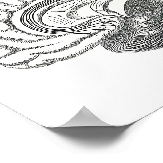 Witte objecten sporen van het brein poster (Hoek)