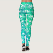Witte octopus op Seafoam - Leggings (Achterkant)