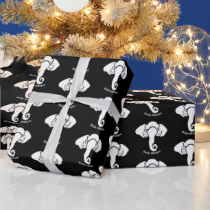 Witte Olifant Familie Thuis Adres Republikein Cadeaupapier