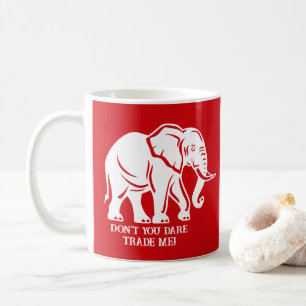 Witte Olifant Grap Geschenk Koffiemok