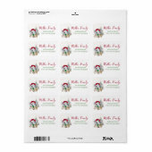 Witte Olifant Kerst  Etiket (Full Sheet)