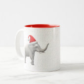 Witte Olifant Kerst Mok (Voorkant links)