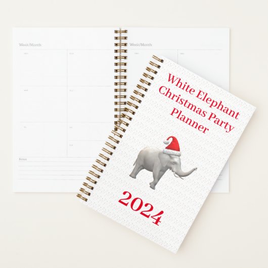 Witte Olifant Kerstfeest Planner (Display)