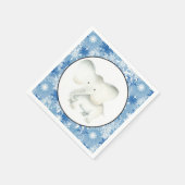 Witte olifant kerstfeest servetten (Hoek)