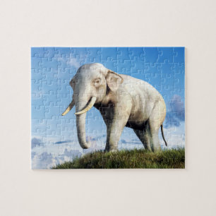 Witte olifant legpuzzel