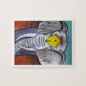 Witte olifant legpuzzel (Horizontaal)