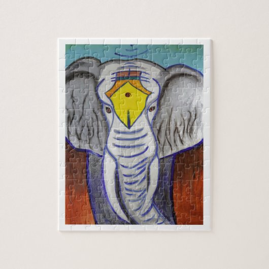 Witte olifant legpuzzel (Verticaal)