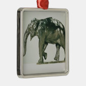 Witte olifant metalen ornament (Rechts)