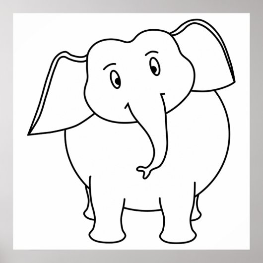 Witte olifant. poster (Voorkant)