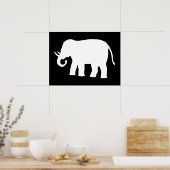 Witte olifant poster (Keuken)
