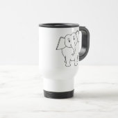 Witte olifant. reisbeker (Voorkant rechts)