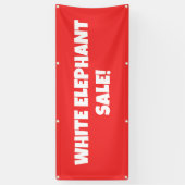 Witte Olifant Sale! Bright Banner (Verticaal)