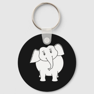 Witte olifant. sleutelhanger