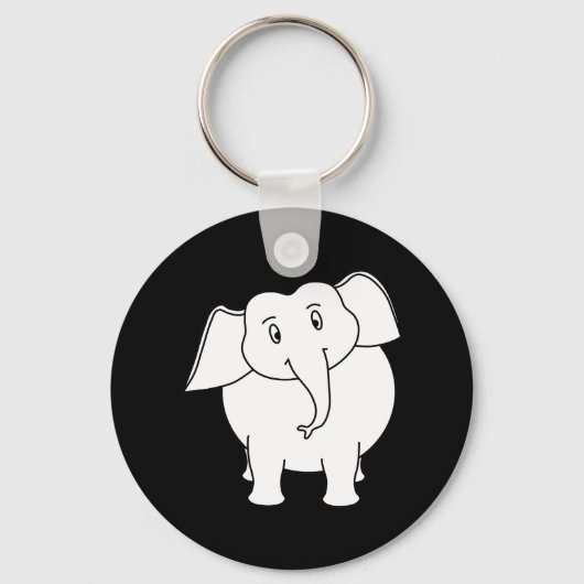 Witte olifant. sleutelhanger (Voorkant)