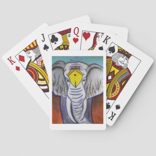 Witte olifant speelkaarten (Achterkant)