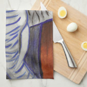 Witte olifant theedoek (Quarter Fold)