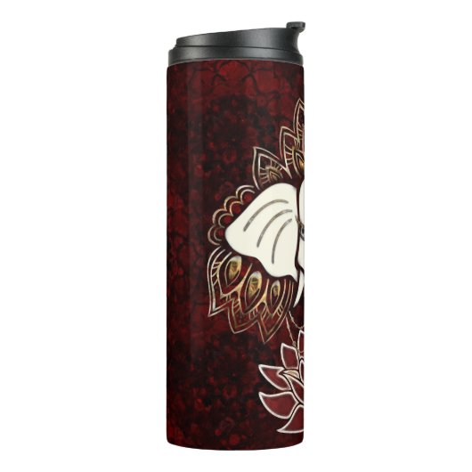 Witte Olifant Thermische Tumbler Thermosbeker (Gedraaid links)