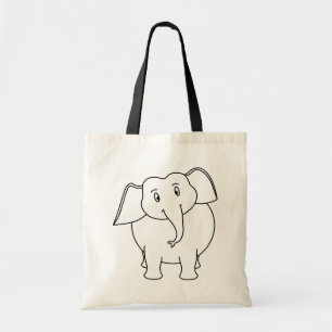 Witte olifant. tote bag
