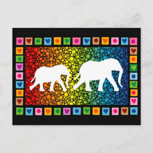 Witte olifanten briefkaart