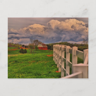 witte omheining briefkaart