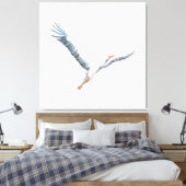 Witte ooievaar canvas afdruk (Insitu (Slaapkamer))