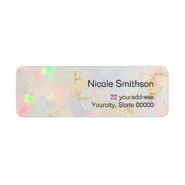 witte opal achtergrondlabels etiket