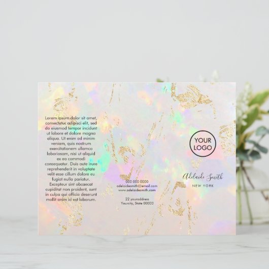 witte opal brochure (Staand voorkant)