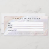 Witte Opal Stenen Shell Achtergrond Cadeaubon (Achterkant)