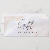 Witte Opal Stenen Shell Achtergrond Cadeaubon (Voorkant)