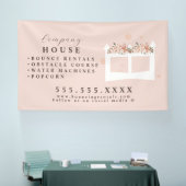 Witte opblaasbare kasteel spandoek (Beurs)