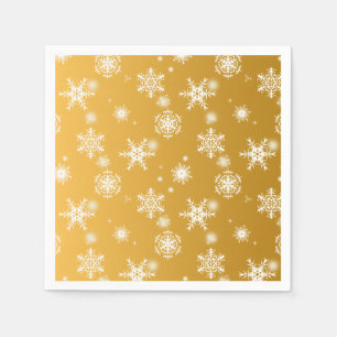 Witte openwerk sneeuwvlokken. servet