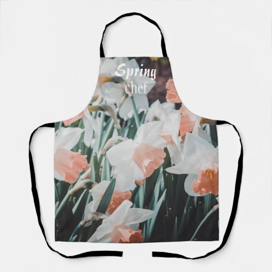 Witte Oranje Daffodils in de lentestuin Schort (Voorkant)