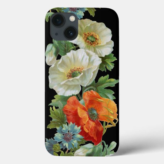 Witte Oranje papaver  Floral Art Case-Mate iPhone Case (Achterkant)