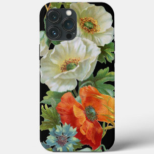 Witte Oranje papaver  Floral iPhone 13 Pro Max Hoesje