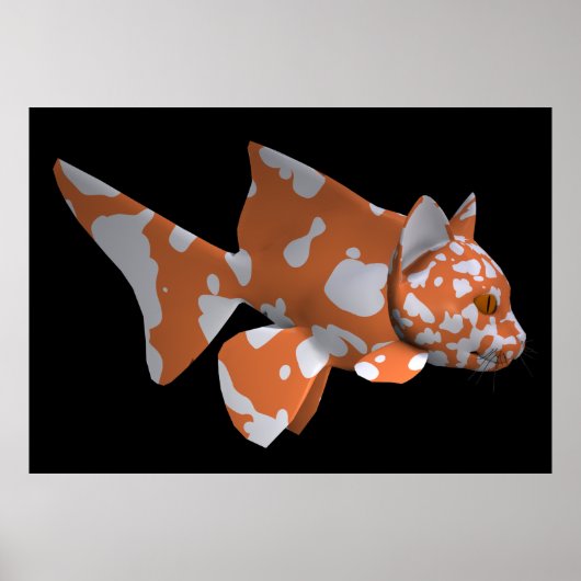 Witte Oranje vis Poster (Voorkant)