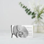 Witte orchidee Afstuderen Contactkaartje (Staand voorkant)