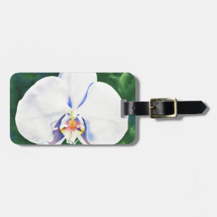 Witte Orchidee Bagagelabel