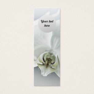 Witte Orchidee Bloem Mini Visitekaartjes